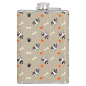 牛フランスの犬、犬の治療と手柄 フラスク (裏面)