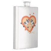 牛フランスの犬、犬の治療と手 フラスク (右)