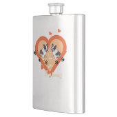 牛フランスの犬、犬の治療と手 フラスク (左)