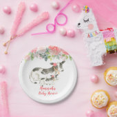 牛フローラファーム牡丹ベビーシャワー紙プレート ペーパープレート (パーティー)