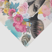 牛フローラ混合メディアのコラージュの切り離し 薄葉紙 (詳細)