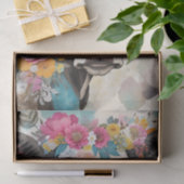 牛フローラ混合メディアのコラージュの切り離し 薄葉紙 (ギフト)