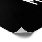 牛プリンおもしろいダークBGを愛する ポスター (角)