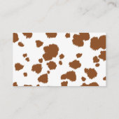 牛プリントおむつラッフルチケット エンクロージャーカード (裏面)