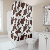 牛プリントによって斑点を付けられる革靴のフェイクな西部の革 シャワーカーテン (インサイチュ)