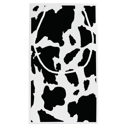 牛プリントのギフトバッグ-国または農場のパーティーのギフトバッグ スモールペーパーバッグ (裏面)