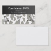 牛プリントの獣医の名刺 名刺 (正面/裏面)