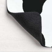 牛プリントの白黒染みがついたパターン マウスパッド (コーナー)