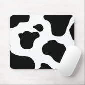 牛プリントの白黒染みがついたパターン マウスパッド (マウス)