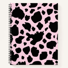 牛プリントオンプレジデントピンク ノートブック