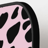 牛プリントオンプレジデントピンク ピックルボールラケット (左詳細)