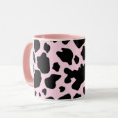 牛プリントオンプレジデントピンク マグカップ (正面左)