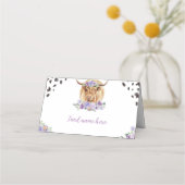 牛プリントガールバースデーパーティー座席表 プレイスカード (裏面)