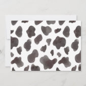 牛プリントガール誕生日写真サンキューカード サンキューカード (裏面)