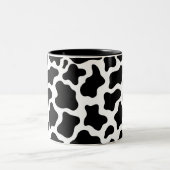 牛プリントコーヒーマグ ツートーンマグカップ (中央)