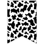 牛プリントハッピーバースデー バンティングフラッグ (第1の旗)