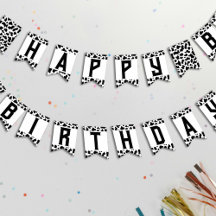 牛プリントハッピーバースデー