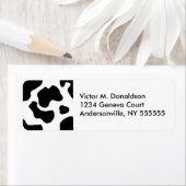 牛プリントパーソナライズされた差出人住所ラベル ラベル (インサイチュ)