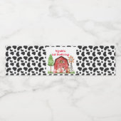 牛プリントファーム第1誕生日ドリンクラベル ペットボトルラベル (シングルラベル)