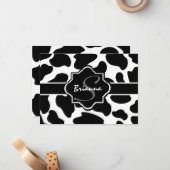 牛プリントフラットノートカード ノートカード (正面/裏面インサイチュ)