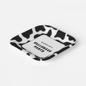 牛プリントブラック&ホワイトハローウィンパーティ ペーパープレート (傾斜あり)