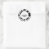 牛プリントブラック&ホワイトハローウィンパーティ ラウンドシール (バッグ)