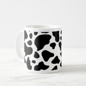 牛プリントマグ白黒の牛パターン コーヒーマグカップ (正面左)