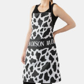 牛プリントモノグラムミニマルアニマルプリント エプロン (インサイチュ)