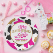 牛プリントラストロデオバチェロレッテプレート ペーパープレート (パーティー)