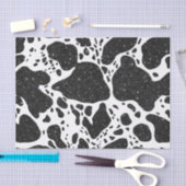 牛プリント付グリッター 薄葉紙 (クラフト)