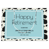 牛プリント名除・売却パーティー ラージペーパーバッグ (正面)