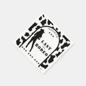 牛プリント女性のカーボーイ結婚バチェロレッテ スタンダードカクテルナプキン (角)