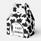 牛プリント女性のカーボーイ結婚バチェロレッテ フェイバーボックス (裏面サイド)