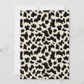 牛プリント女性のカーボーイ結婚ブラウンバチェロレッテ 招待状 (裏面)