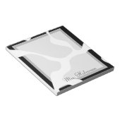 牛プリント白黒先生メモ帳 ノートパッド (アングル)