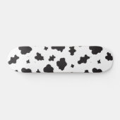 牛プリント白黒 スケートボード (横)