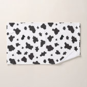 牛プリント白黒 バスタオルセット (ハンドタオル)