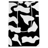 牛プリント白黒 ミディアムペーパーバッグ (裏面)