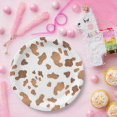 牛プリント誕生会 ペーパープレート (パーティー)