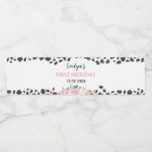 牛プリント誕生日パーティーウォーターボトルラベル ペットボトルラベル (シングルラベル)