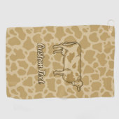 牛プロファイル用ゴルフタオル ゴルフタオル (横)