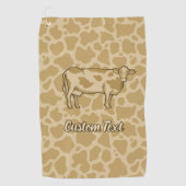 牛プロファイル用ゴルフタオル ゴルフタオル (正面)