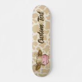 牛ヘッドスケートボードデッキ スケートボード (正面)