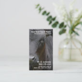 牛ヘッド黒いアンガスのビーフ牧場 名刺 (スタンド正面)