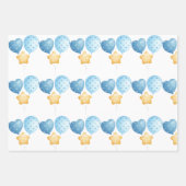 牛ベビー包装紙フラットシートセット3 ラッピングペーパーシート (正面)