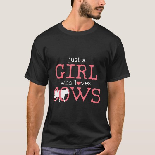 牛マニア牛女性農家農業 Tシャツ (正面)
