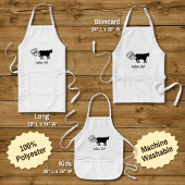 牛メタンアイコンエプロン ロングエプロン