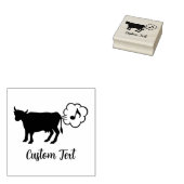 牛メタンアイコンゴムスタンプ ラバースタンプ (押印)