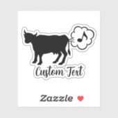 牛メタンアイコンシール シール (シート)