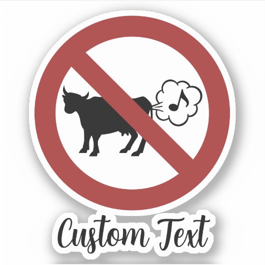 牛メタンアイコンシール シール (正面)